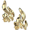 Stud Earring 316L Flame Stud Earrings 1 Pair