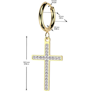Croce zirconi pendente