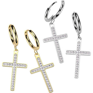 Croce zirconi pendente