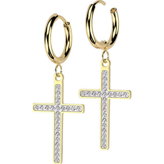 Croce zirconi pendente