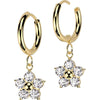 Earring flower zirconia dangle