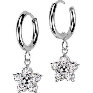 Fiore zirconi pendente