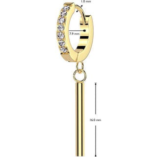 zirconi anello pendente