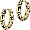 Earring hammered facets 1 pair