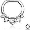 Septum Piercing Clicker 5 Zirconia Clicker