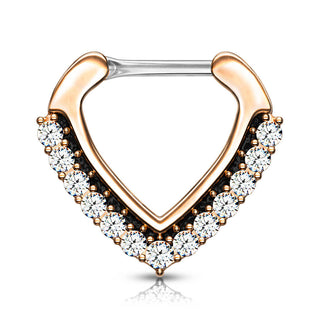 Septum Piercing Clicker Triangle Zirconia Clicker
