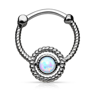 Septum Piercing Clicker Opal Clicker