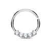 Anello Piercing 5 zirconi Pieghevole