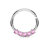 Anello Piercing 5 zirconi Pieghevole