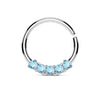 Anello Piercing 5 zirconi Pieghevole