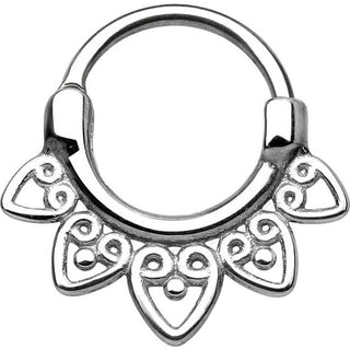 Septum Piercing Clicker Tribal Silber Clicker