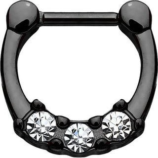 Septum Piercing Clicker 3 Zirkonia Clicker