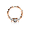 Anello Piercing Zirconi Pieghevole