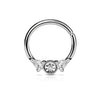 Anello Piercing Zirconi Pieghevole