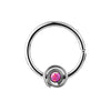 Ring Opal Round Silver Bendable
