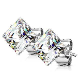 Square Zirconia Silver