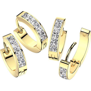 Earring 5 square zirconia