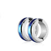 Fake Ohrpiericng Creolen Blau Silber