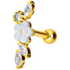Barbell Fiore di zirconi
