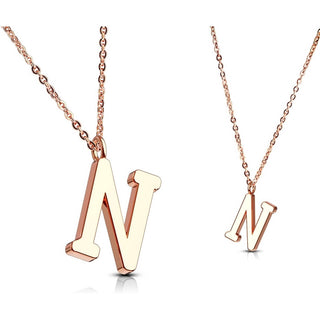 Necklace Letters A-Z Roségold