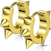 Earring 316L IP Hoop Earring with Spikes 1 Pair Clicker