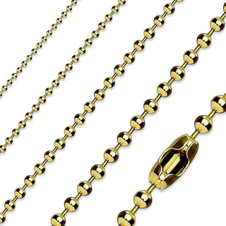 Necklace 316L Necklace Gold Plated Ball Chain