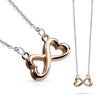 Double Heart Infinity Roségold