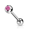 Titan Barbell Kugel Zirkonia Silber