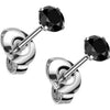 Titanium Stud Earring Titan Earring Studs Press Cut Martini Setting Cubic Zirconia 1 Pair