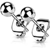 Titanium Stud Earring Titan Earring Studs Basic Ball 1 Pair