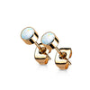 Titane Bouton d'Oreille Opale Ronde