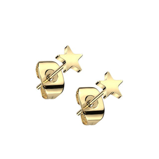 Titane Bouton d'Oreille Étoile Plate