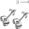 Titanium Stud Earring Trinity zirconia