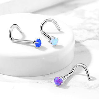Titanio Screw Nasale Sfera in opale