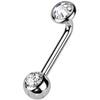 Titanium Christina piercing zirconia Internally Threaded