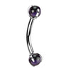 Curved Barbell Halbedelstein Innengewinde