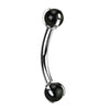 Curved Barbell Halbedelstein Innengewinde