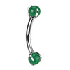 Curved Barbell Halbedelstein Innengewinde