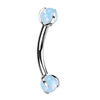 Curved Barbell Halbedelstein Innengewinde