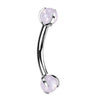 Curved Barbell Halbedelstein Innengewinde