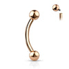 Titanium Eyebrow Piercing Ball Internally Threaded