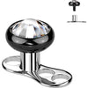 Titanium Dermal Anchor 2mm rise 3 holes zirconia flat top Internally Threaded