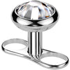 Titanium Dermal Anchor dermal anchor base 2.5mm rise 2 holes Internally Threaded