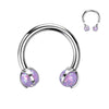 Titanium Horseshoe Ball Opal Internally Threaded