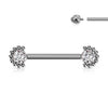 Titanium Nipple Piercing Zirconia Internally Threaded