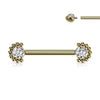 Titanium Nipple Piercing Zirconia Internally Threaded