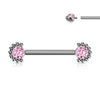 Titanium Nipple Piercing Zirconia Internally Threaded