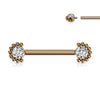 Titanium Nipple Piercing Zirconia Internally Threaded