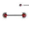 Titanium Nipple Piercing Zirconia Internally Threaded