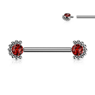 Titanium Nipple Piercing Zirconia Internally Threaded